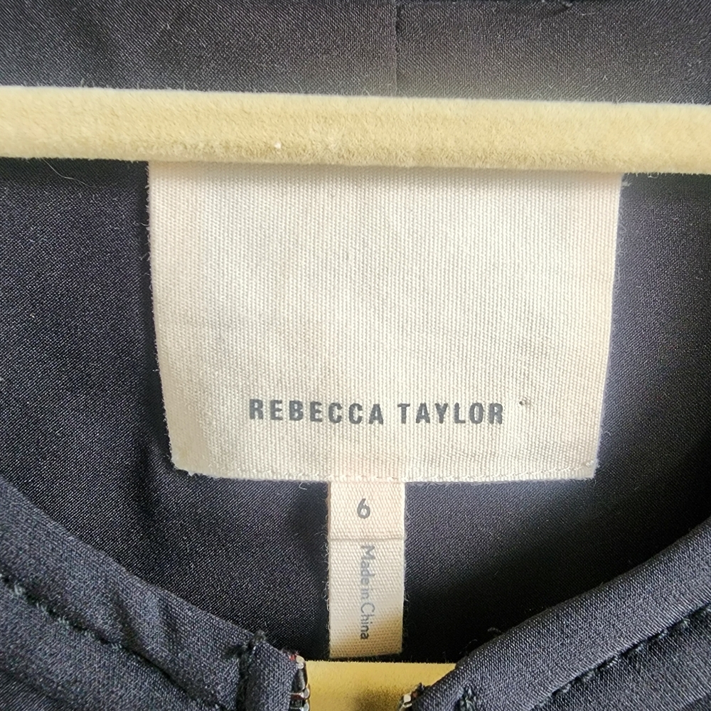 Rebecca Taylor Ava Zip Front Peplum Jacket, Sz 6 - Picture 5 of 12